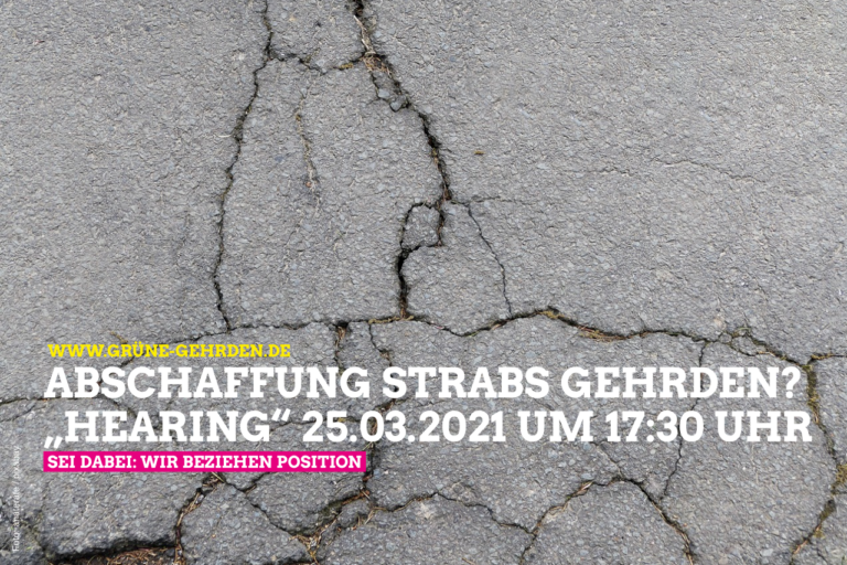 „Hearing“ zur Abschaffung der Straßenausbaubeitragssatzung (Strabs) Donnerstag 25.03.2021 um 17:30 Uhr