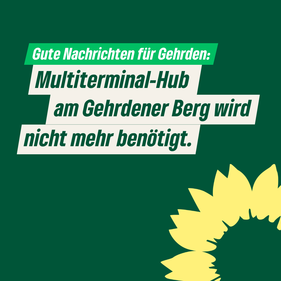 Gute Nachrichten für Gehrden: Multiterminal-Hub am Gehrdener Berg wird nicht mehr benötigt.