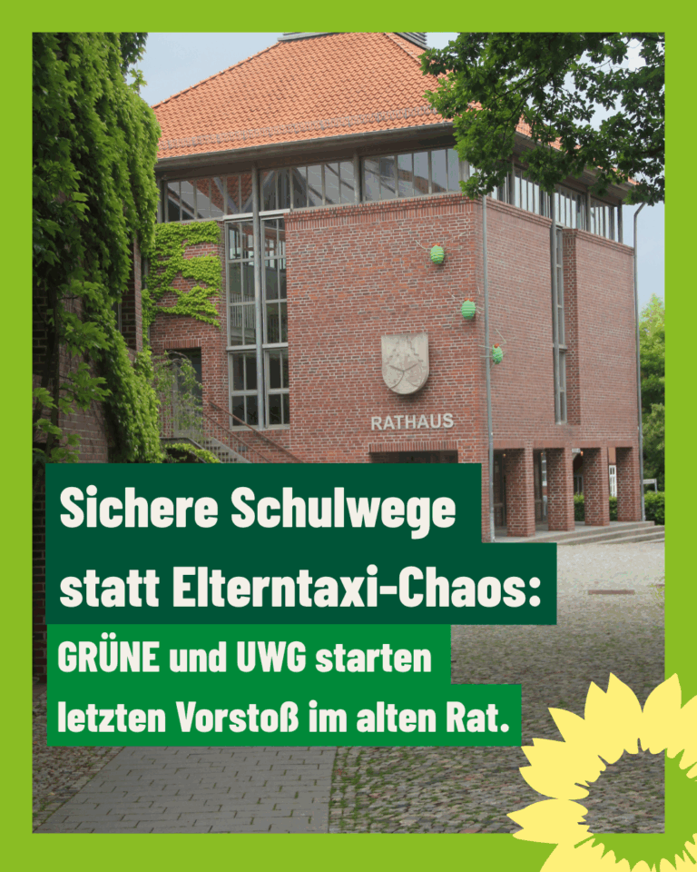 Sichere Schulwege statt Elterntaxi-Chaos: GRÜNE und UWG starten letzten Vorstoß im alten Rat